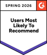 G2 Spring 2026 - Users Most Likely to Recommend
